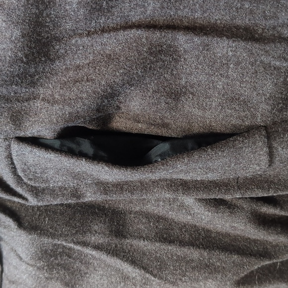 Marc Jacobs Brown Wool A Line Dress  Coat with Black Accents Pockets  L - Picture 11 of 14